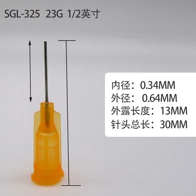 23G 10 шт. дозирующие иглы шприц наконечник иглы 1/" Длина машины сопла клеевая игла плоский конец от 14 г до 27 г - Цвет: 23G