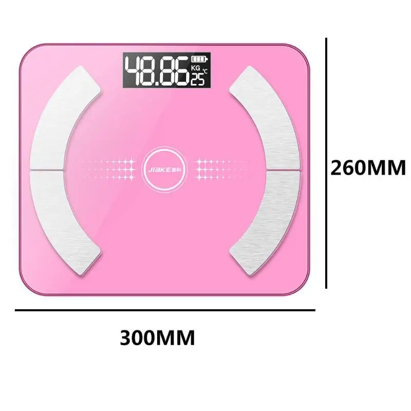 Pink B USB Смарт-композиция весы для тела Bluetooth баланс даты тела ИМТ мускул мультипользовательские настройки Android и IOS Совместимость - Цвет: Pink B