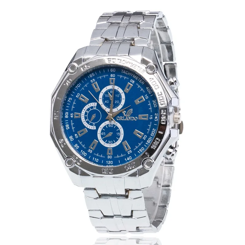 

Manufacturers Direct Selling Orient Watch oriando Alloy Steel Belt Three-Eyed Six-pin MEN'S Watch Europe And America Hot Selling