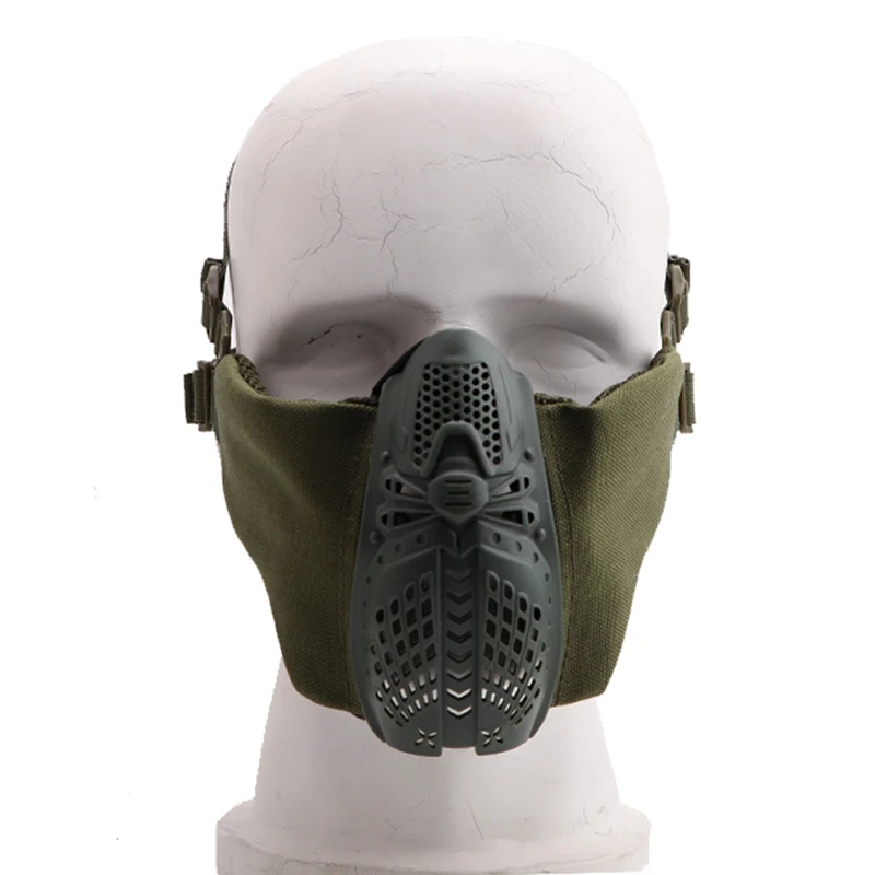 Креативная маска на половину лица дизайн паук легкий складной защита для полости рта для CS спичек 0 - Цвет: JG