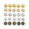 100pcs/lot 15MM Silver Gold Bronze Plated Flower Petal End Spacer Beads Caps Charms Bead Cups For Diy Jewelry Making Accessories ► Photo 2/6