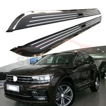 Боковой Шаг подходит для VW Tiguan Беговая доска nerf bar 2 шт. Левая Правая алюминиевая боковая подножка боковая педаль