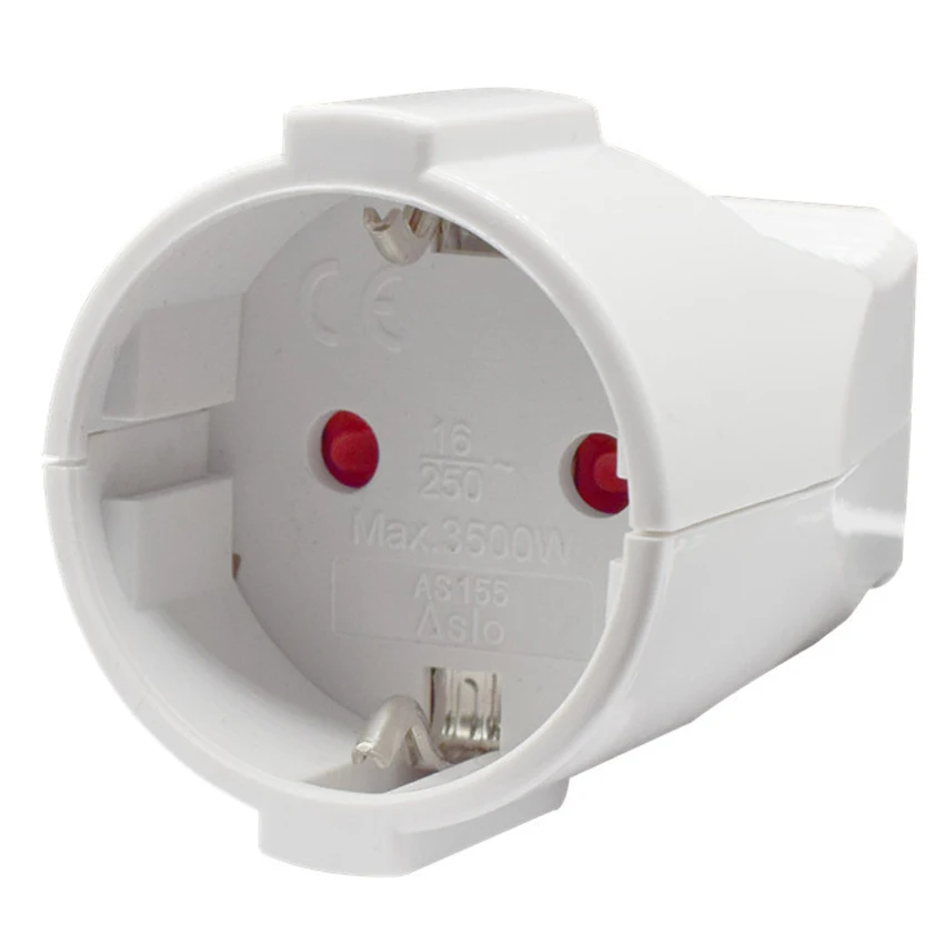 250v 16a French Russia Korea German EU Schuko Plug power cord wired cable Socket Male Female Assembly Receptacle connector plug adapter
