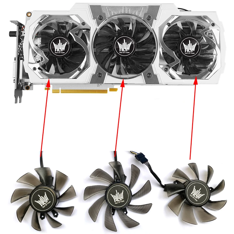 3 Pz/Lotto Fan Gaga91S2U 85Mm Ventola Di Raffreddamento Per Galaxy Geforce Gtx 970 Gtx 980 Ti Hof Ventola Grafica Fai Da Te