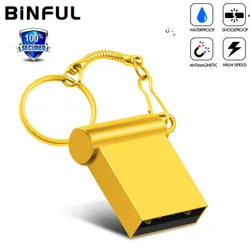 BiNFUL – Mini clé Usb en métal, support à mémoire de 4GB 8GB 16 GB 32GB 64 GB, lecteur Flash Portable, disque U 
