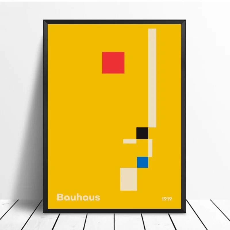 Bauhaus Современная Середина века, Современный художественный плакат, минималистичное искусство, абстрактное искусство, печать на холсте, декор для гостиной, дома, стены(без рамки