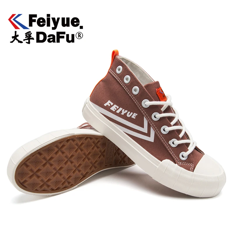 Feiyue/Повседневная Вулканизированная обувь; коллекция 2156 года; высокие парусиновые туфли; женские и мужские черные туфли на плоской подошве; кроссовки с эластичной стелькой; новая модная обувь на плоской подошве