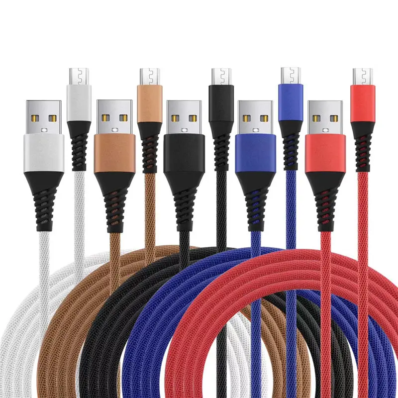 10 шт. Micro USB кабель зарядное устройство провод с тканевой оплеткой Быстрая зарядка для samsung Galaxy S7 S6 J7 Edge Note 5 LG PS4 Высокоскоростная синхронизация