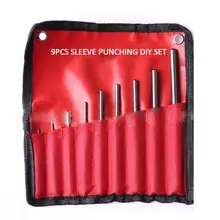 9PCS/Set VAHIGCY DIY Punching Set Hardened Steel Long Pin Punch Set for home woodworking