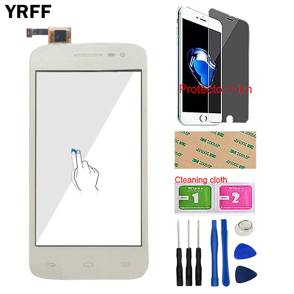 White With Tools Дигитайзер сенсорного экрана телефона для Alcatel one touch Pop S3 OT5050 OT-5050 5050x Сенсорная Панель переднее стекло инструменты защитная пленка - Цвет: White With Tools