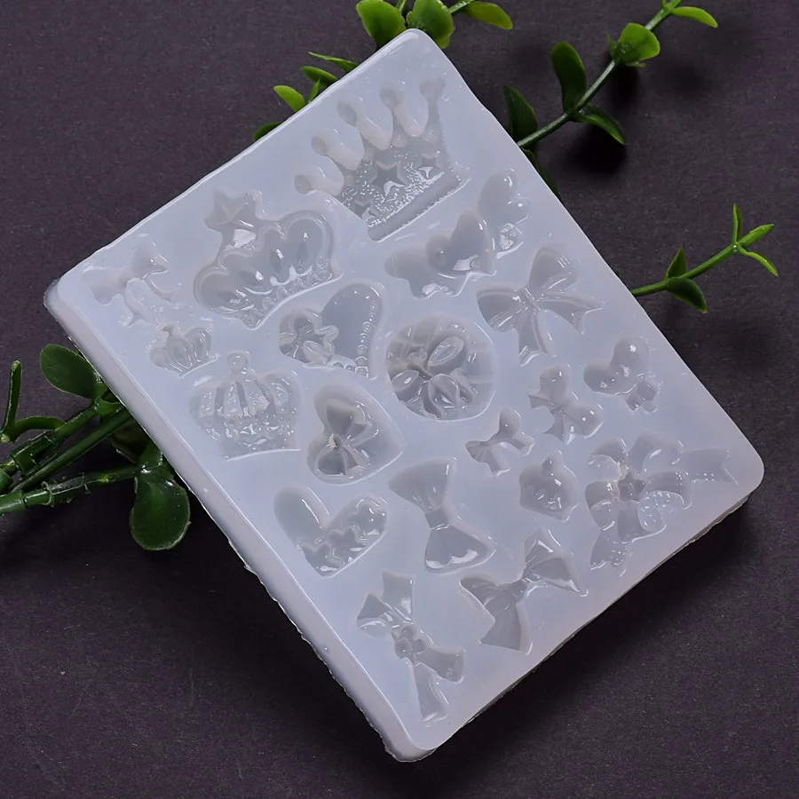 

Силиконовая форма для украшений «сделай сам» с кристаллами ручной работы, аксессуары для изготовления корон, бантов, воздушных шаров