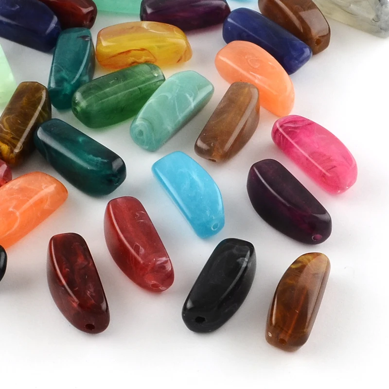 

50pcs Mixed Color Oval Bead Imitation Stone Acrylic Bead for Bracelet Necklace Jewelry Making DIY Accessories Findings