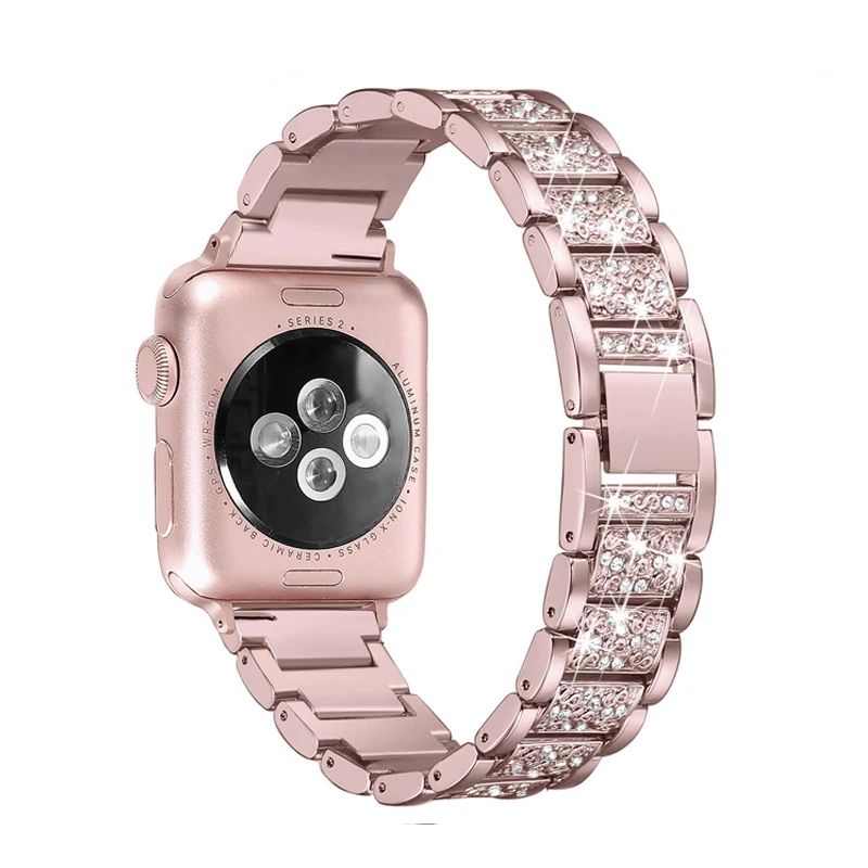 

Stainless Steel Strap for Apple Watchband Lady Diamond Strap 38mm 40mm 44mm 42mm for Apple Watch Series 5 4 3 2 Iwatch Bracelet