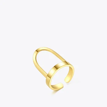 

ENFASHION Open Hollow Fingertips Rings For Women Gold Color Nail Ring Stainless Steel Fashion Jewelry Party Anillos R204067
