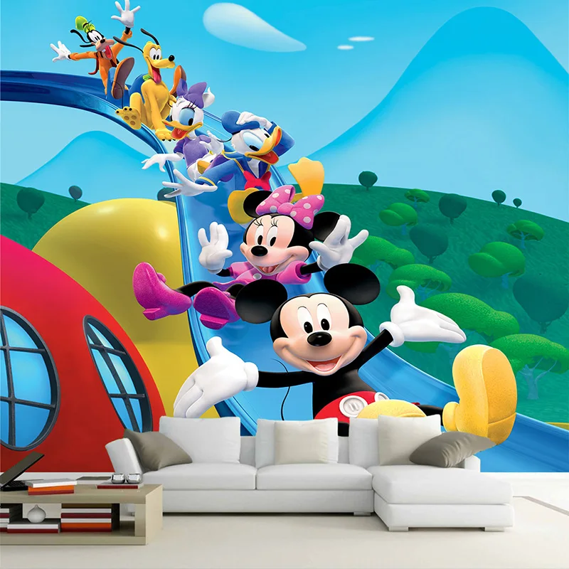 Custom Mural Wallpaper For Kids Room 3D Cartoon Bear Animal Pink Princess Room Boys Girls Bedroom Wall Decor Photo Wall Painting