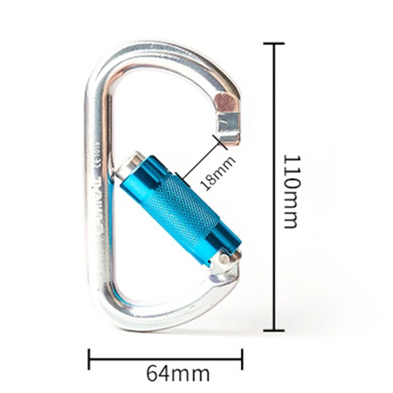 

Outdoor O-shape Automatic Lock Buckle Carabiner for Rock Climbing Mountaineering