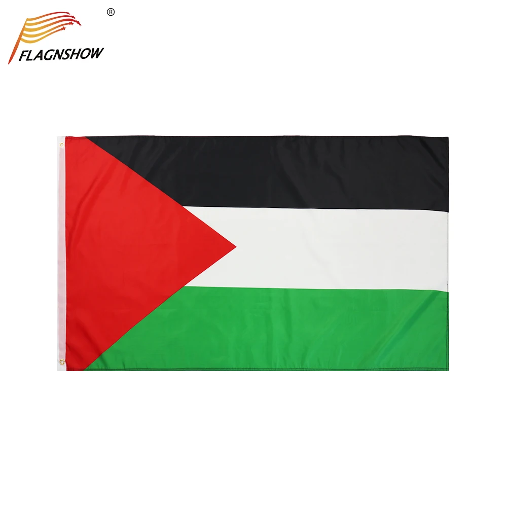 

Flagnshow Palestine Flag One Piece 3X5 FT Hanging Palestinian National Flags Polyester Indoor/Outdoor for Decoration