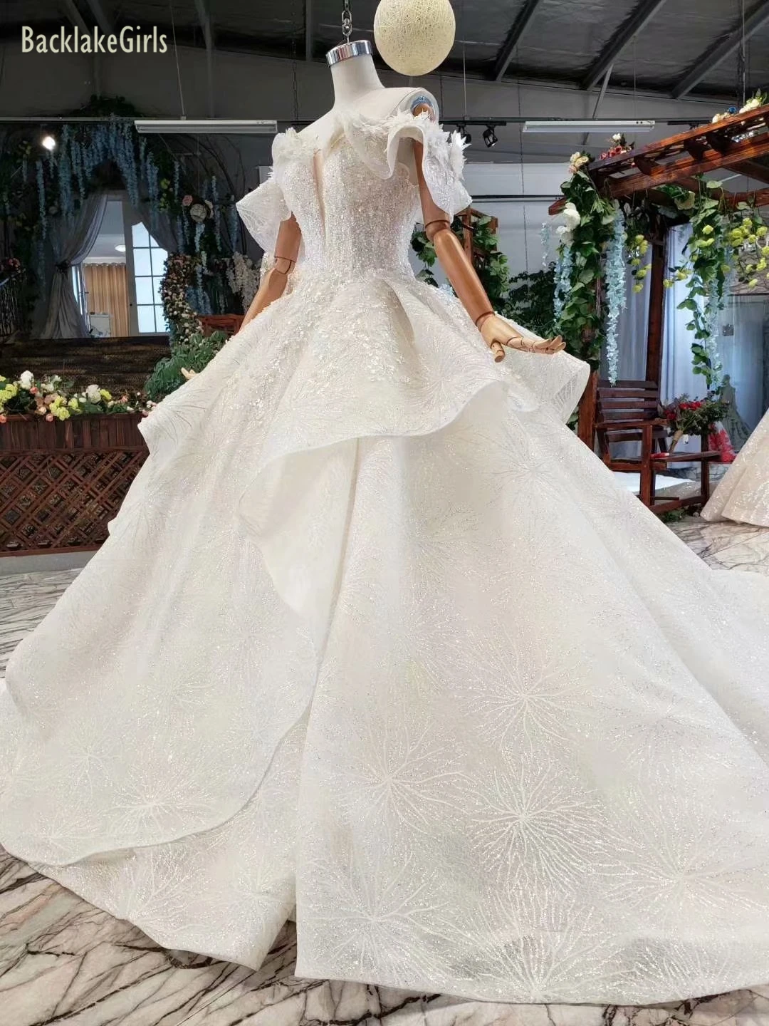 BacklakeGirls Vestido De Noiva Милая Аппликация цветы белое свадебное платье Бохо с открытыми плечами свадебное платье для беременных