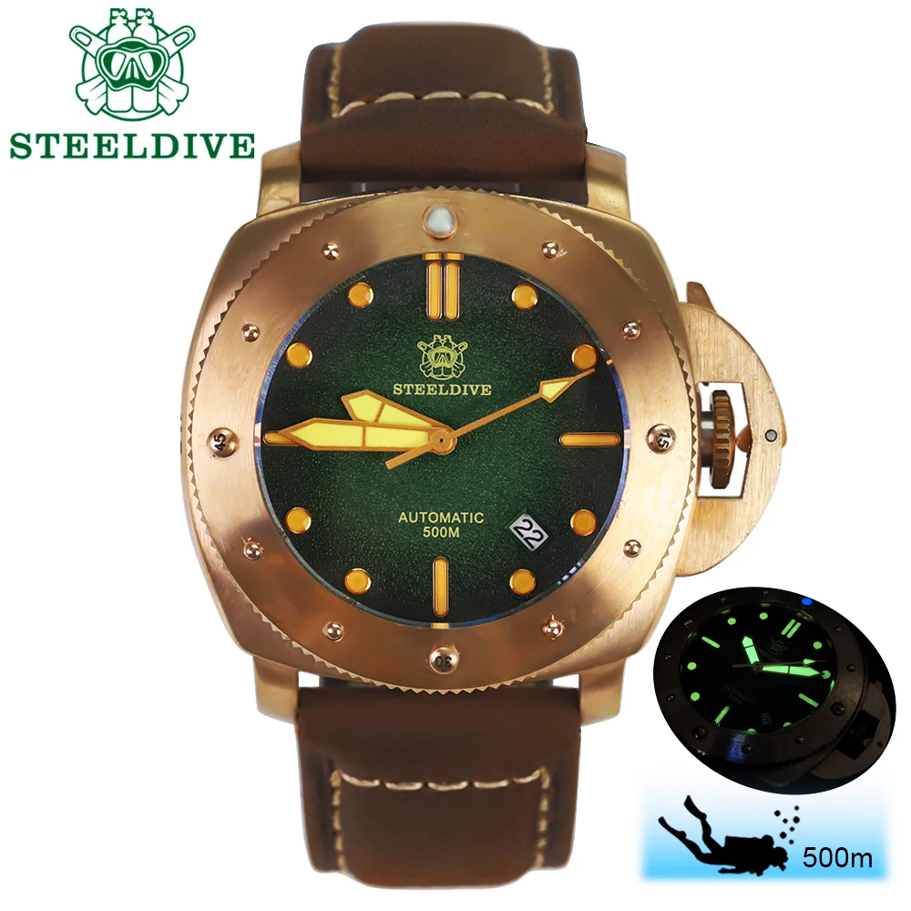 Часы STEELDIVE 1956S мужские механические водостойкие до 20 атм|Механические часы| |