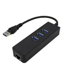 USB 3,0 к RJ45 LAN NIC+ 3 порта USB 3,0 концентратор гигабитная Сетевая интерфейсная карта U3LC01 обновление скорость сетевого соединения практичная