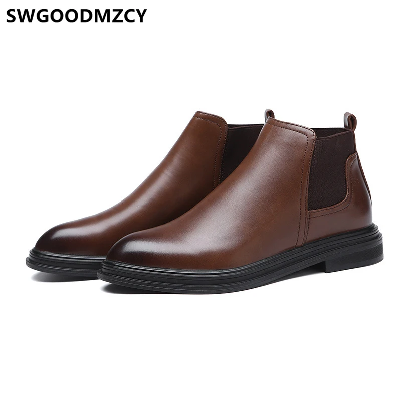 

Chelsea Boots Men Winter Shoes Mens Boots Leather Coiffeur Brown Dress Ankle Boots Men Designer Shoes Zapatos De Hombre Ayakkabi