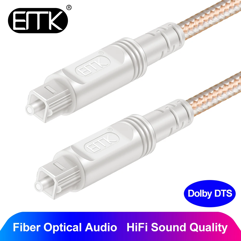 EMK Цифровой оптический аудио кабель Toslink волоконный ТВ SPDIF 1 м 2 3 5 10 15 OD4.0 динамик