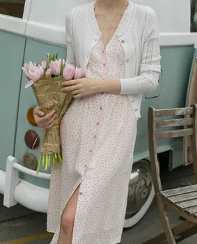 

Women Dress Spring/Summer 2020 New Dress Fashionable Casual Sweet Floral Print V-neck Short Sleeve Midi Dress