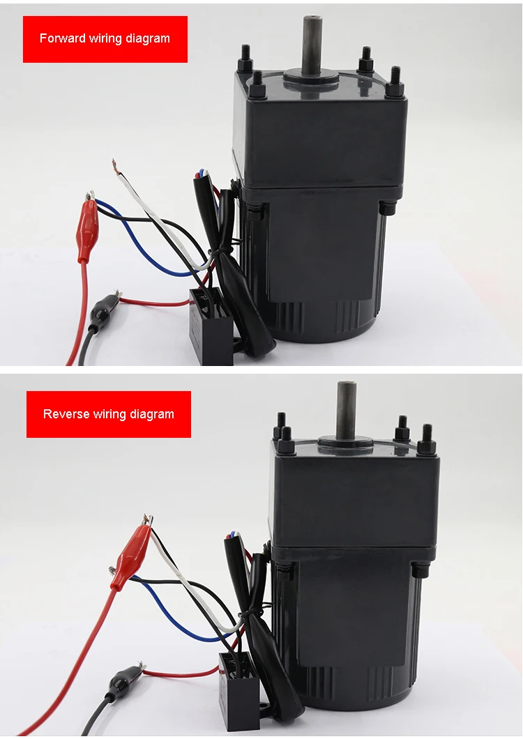 90 W 220 V двигатель переменного тока Sibgle фаза Реверсивный низких оборотах AC микродвигатель с Редуктором Редуктор переменного тока