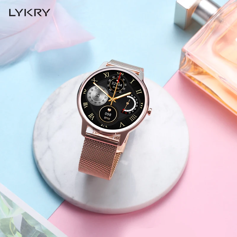 Женские часы LYKRY DT56 водонепроницаемые IP67 с пульсометром тонометром кислородом