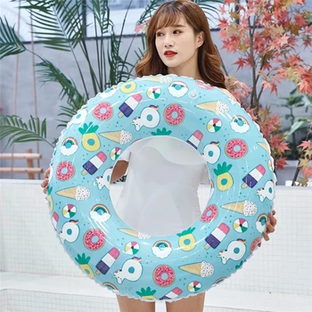 

Water Summer Environmental Protection PVC Ice Cream Swimming Ring Adult Blue Inflatable Swimming Ring Inflatable Water Float