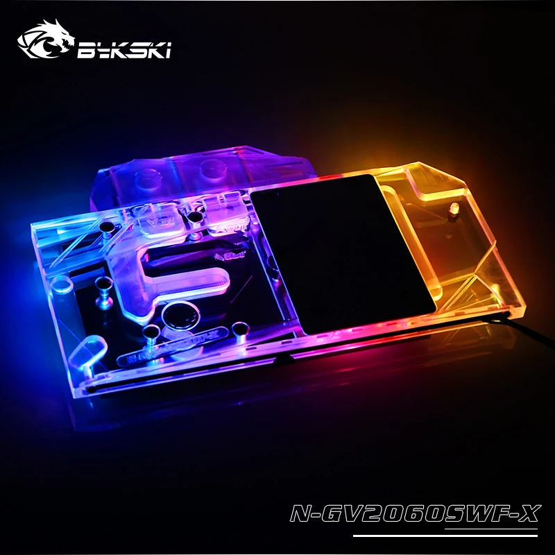 Bykski полный охват RGB/ARGB GPU водоблок для GIGABYTE RTX2070/2060 GAMING Super Windforce OC 8G видеокарта N-GV2060SWF-X