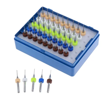 

100pcs Tungsten Steel Micro PCB Drill Bit CNC Circuit Board Print Tool Set Cutting Edge Diameter Tungsten Steel