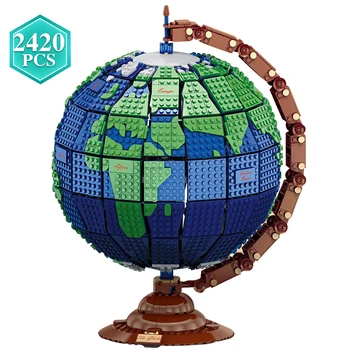 

2420pcs Technic Creator Ideas Globe Model Building Blocks Assembly Bricks Toys Children Educational Christmas Gift for Adult