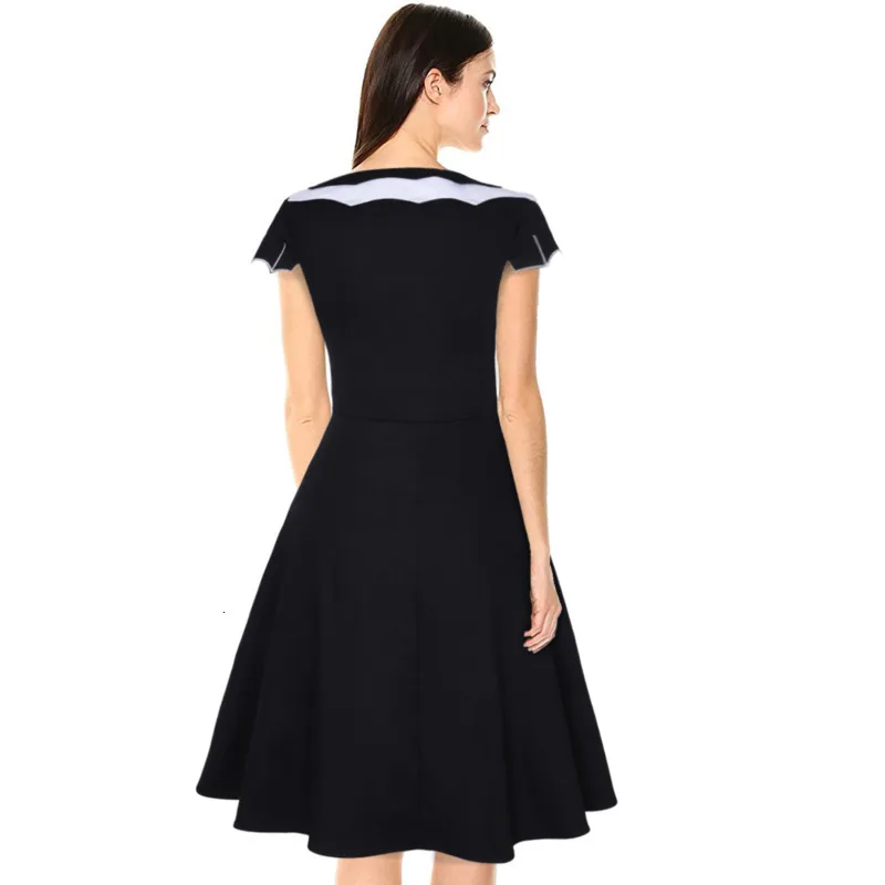 JIEZuoFang Gothic Summer Dress Women Vestidos Black Bat Embroidery Hollow-Out Block Halloween Dresses Laies Clothing Wholesale
