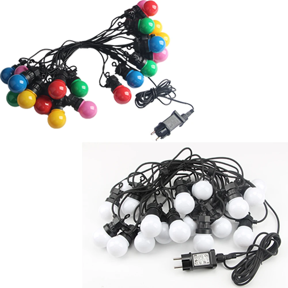 8M/13M/24M/38M LED Globe Ball String Light Street Christmas Fairy Led Festoon Outdoor For Garden Backyard Party Patio Decor