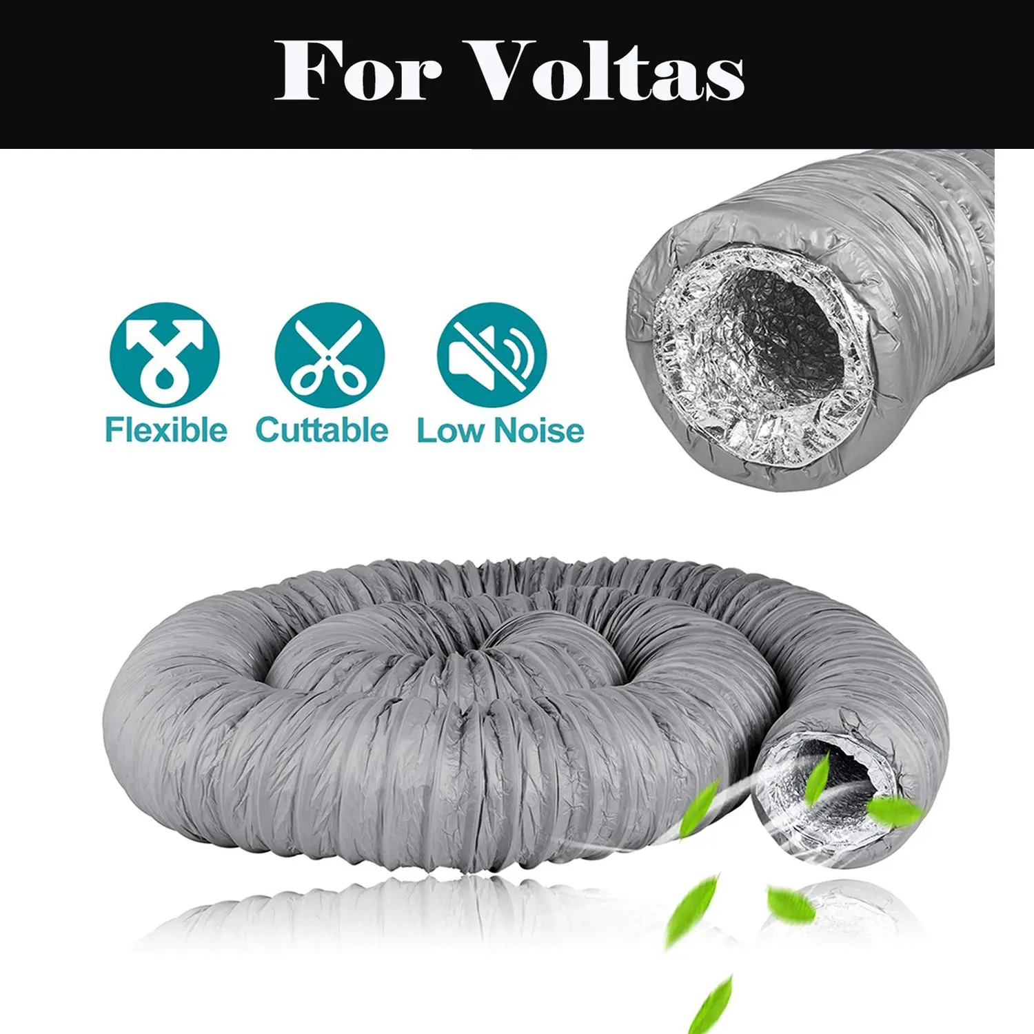 

1.2 2.5 5M Aluminum Air Duct Hose for Extractor Fan Air Conditioner For Voltas MY 185 ZY Sprint 183 SY 183 LYC Jade 185 JY 183