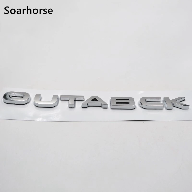  Chrome Letters Sticker For Subaru Outback Rear Lift Tail gate Trunk Badge Emblem