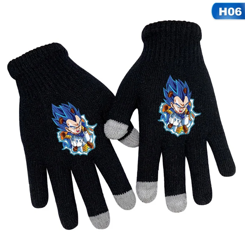 1 пара, новые перчатки Dragon Ball Touch, модель, косплей, перчатки Goku, теплые зимние перчатки, Мультяшные теплые перчатки