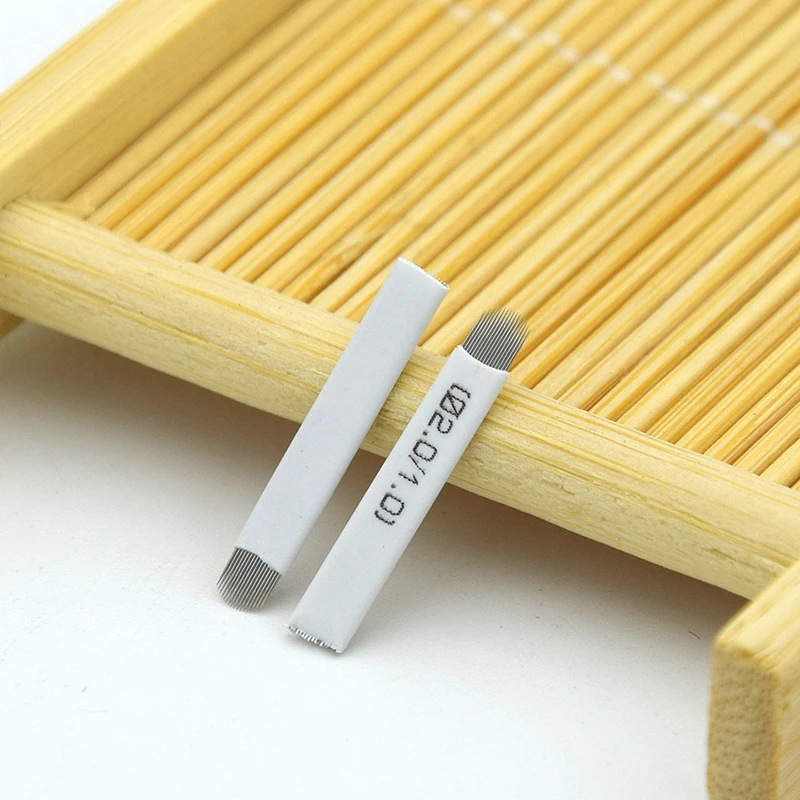 50 Pcs/lot Microblading Needles 14 pins for Microblading Embroidery Pen Pernement Makeup Eyebrow Tattoo Pen Machine