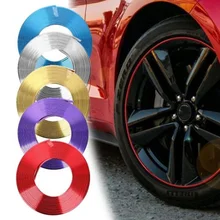 Pegatinas protectoras para Borde de rueda de coche, 8M, protección de neumáticos, accesorios para el cuidado del coche