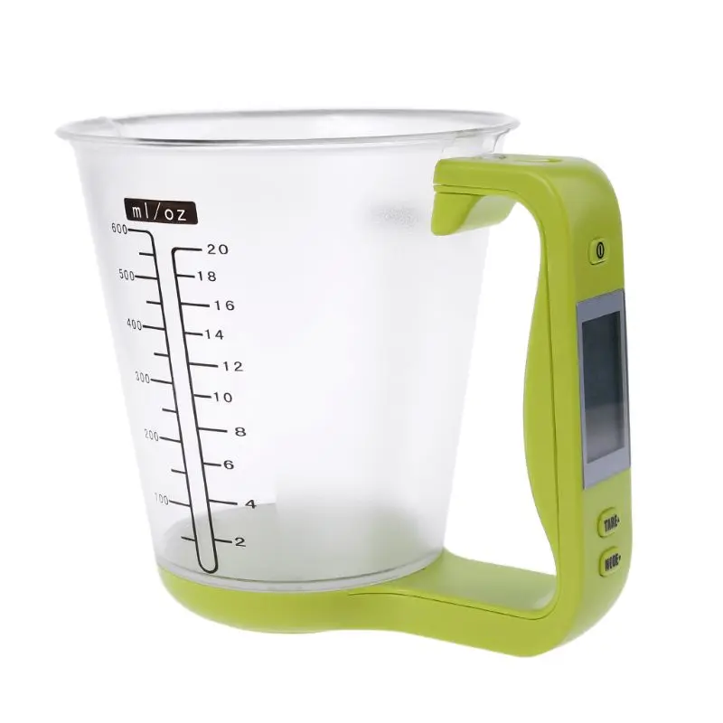 

Digital Scale with Measuring Cup Thermometer Kitchen Scales Temperature Display