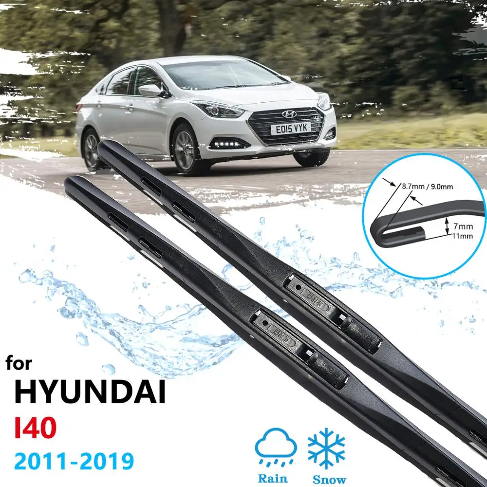 for Hyundai i40 2011~2019 Car Wiper Blade Front Windscreen Windshield Wipers Accessories 2012 2013 2014 2015 2016 2017 2018 | Автомобили и