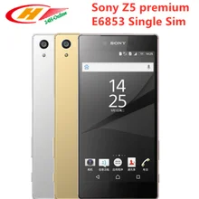 Разблокированный мобильный телефон sony Xperia Z5 Premium E6853, 3 ГБ ОЗУ, 32 Гб ПЗУ, с одной sim-картой, быстрой зарядкой, Восьмиядерный, 5,5 дюймов, NFC LTE