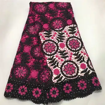 

hot sales skin friendly African Cord Lace Fabric High Quality guipure lace fabric with stones For Evening Dresses