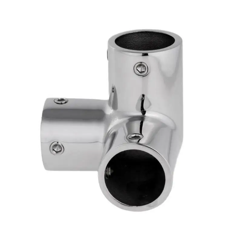 

ISURE MARINE 316 Stainless Steel Boat Handrail Rail Tee Fitting 7/8inch 90 Degree 3 Way Corner Elbow Accessories