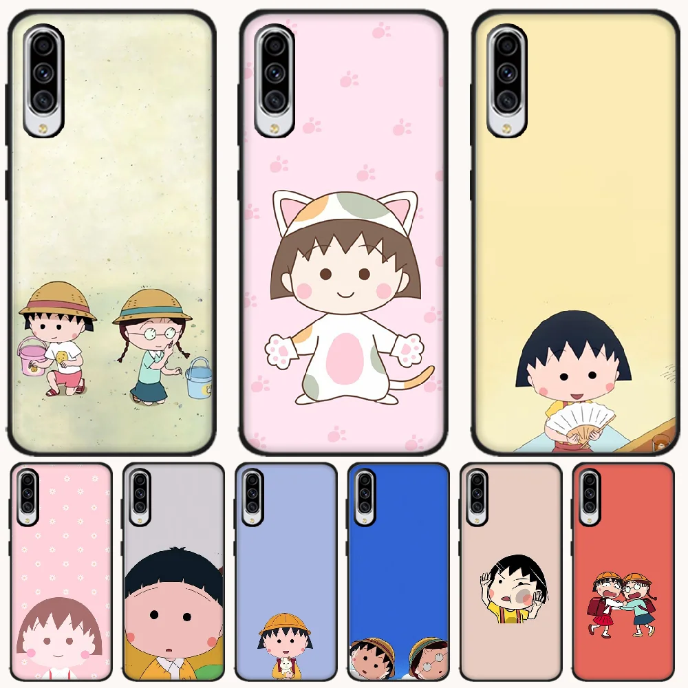 Viviana милый черный мягкий чехол для телефона Chibi Maruko Samsung A10 20 30 40 50 70 10S 20S 2 ядра C8 A30S