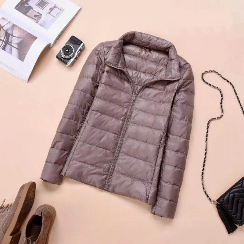 Promo Women Autumn Coats Warm Duck Down 2019 Spring Winter Female Casual Jacket Stand Neck Light Thin Sty