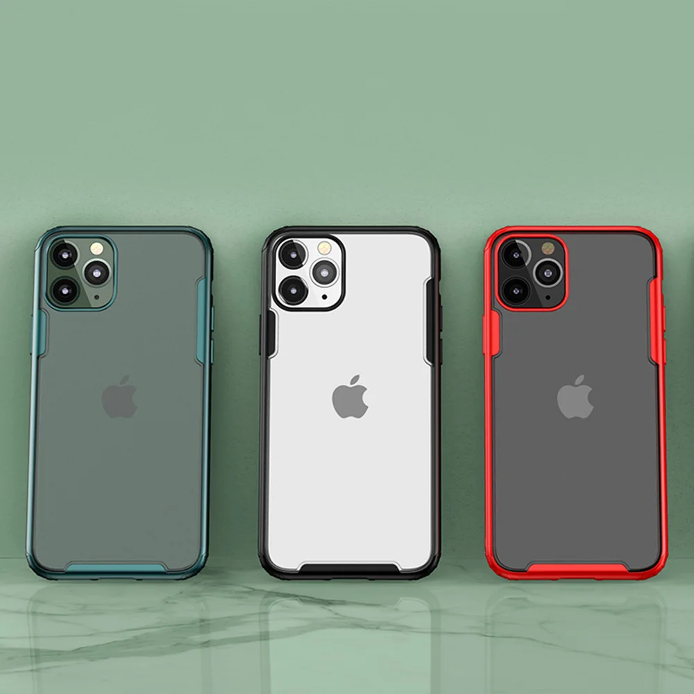 Противоударный защитный чехол для Apple iPhone 11Pro Max X XS Max XR защитный силиконовый из ТПУ объектив прозрачная задняя крышка