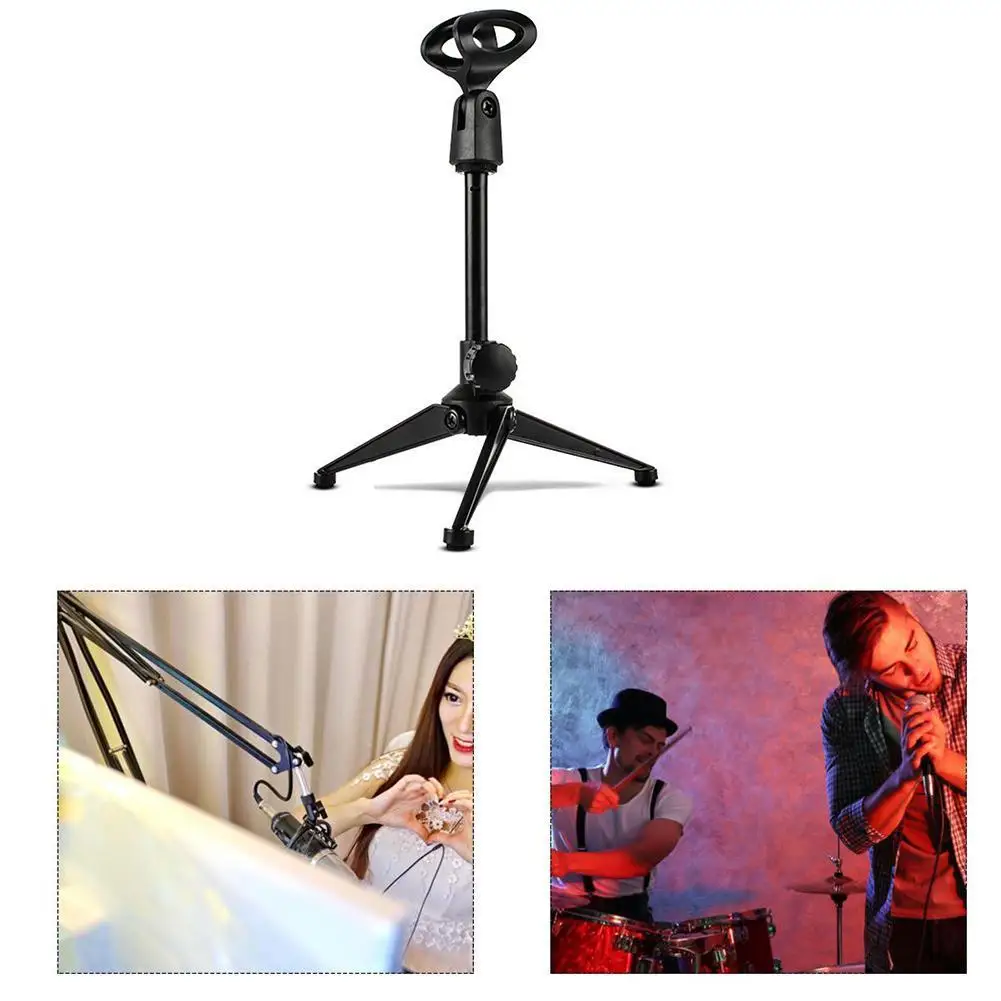 

2020 New Portable Adjustable Metal Microphone Stand Wired Desktop Shock Microphone Wireless Stand Desktop Mount Stand Tripo K5H0