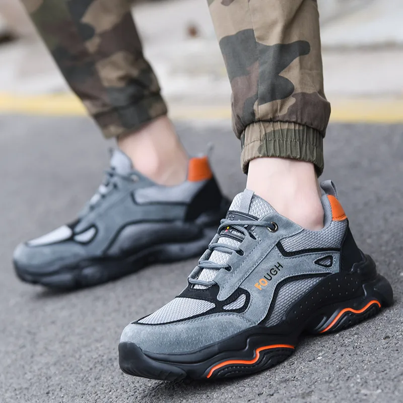 

Lightweight Steel Toecap Men Safety Shoes Women Work Outdoor Breathable Sneakers Male Industrial Anti-puncture Working Shoes